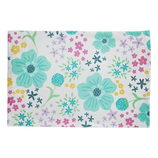 Colorful Flowers Patroon Kussensloop (Achterkant)