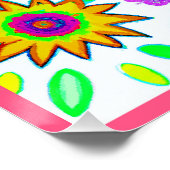 Colorful Flowers Patroon Perfect Poster (Hoek)