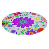 Colorful Flowers Patroon Snijplank (Hoek)