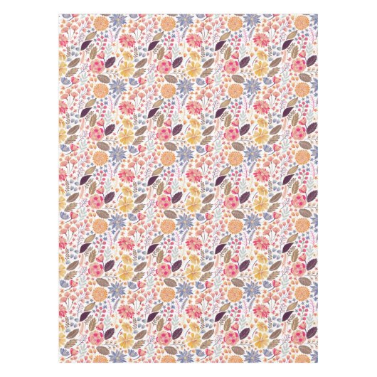 Colorful Flowers Patroon Tafelkleed (Voorkant)