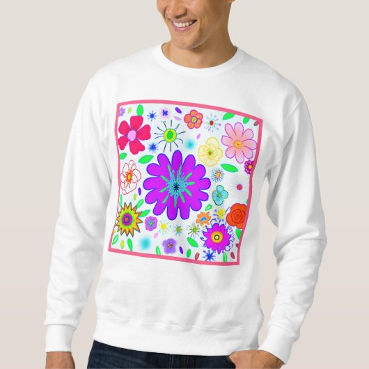 Colorful Flowers Patroon Trui (Voorkant)