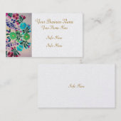 Colorful Flowers Patroon Visitekaartje (Voorkant / Achterkant)