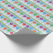 Colorful Flowers Pattern Wrapping Paper Cadeaupapier (Hoek)
