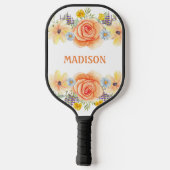 Colorful Flowers Pickleball Paddle (Achterkant)