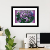 Colorful Flowers Poster (Thuiskantoor)