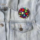 Colorful Flowers Ronde Button 5,7 Cm (In situ)