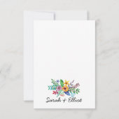 Colorful Flowers Save the Date Card (Achterkant)