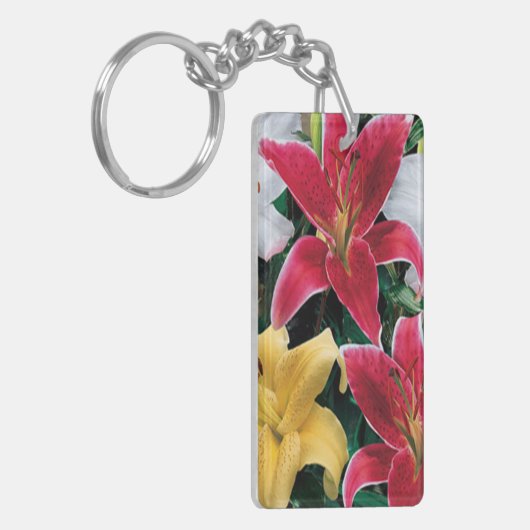 Colorful Flowers Sleutelhanger (Voorkant Links)