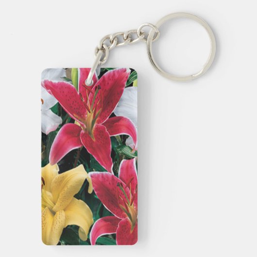 Colorful Flowers Sleutelhanger (achterkant)