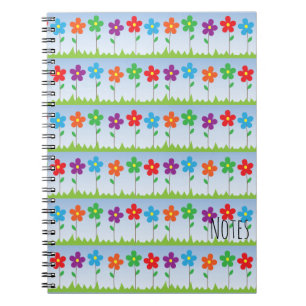 Colorful Flowers Spiral notebook Notitieboek