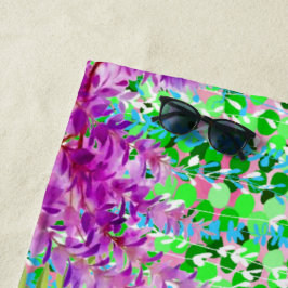 Colorful Flowers Strandlaken