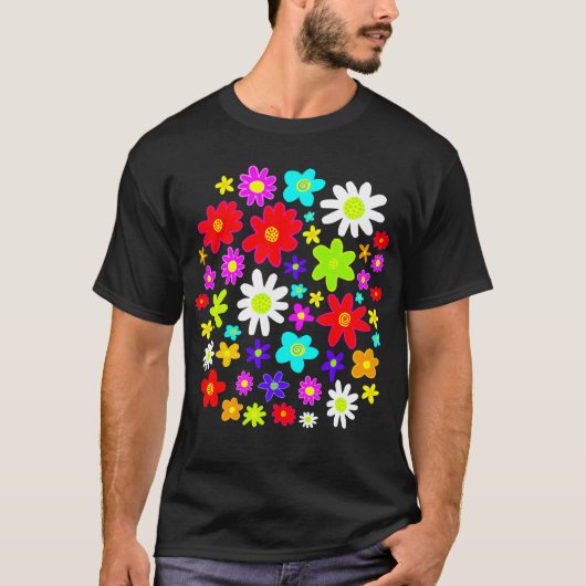 Colorful Flowers T-shirt (Voorkant)