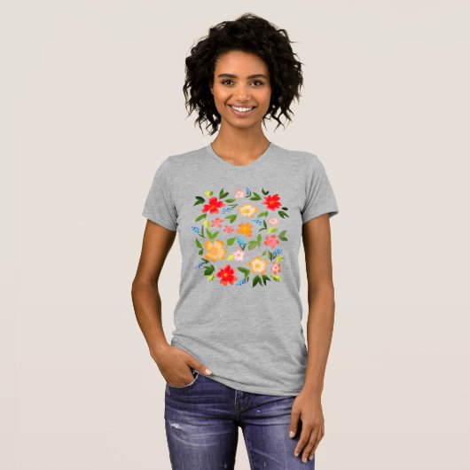 Colorful Flowers T-shirt (Voorkant volledig)