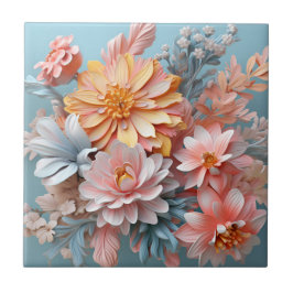 Colorful Flowers Tegeltje