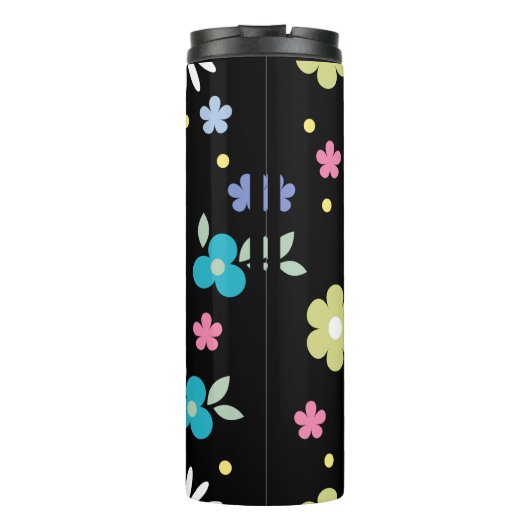Colorful Flowers Thermosbeker (Achterkant)