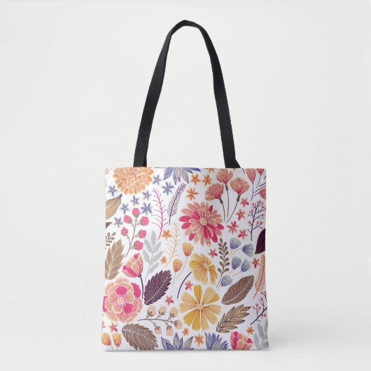 Colorful Flowers Tote Bag (Voorkant)