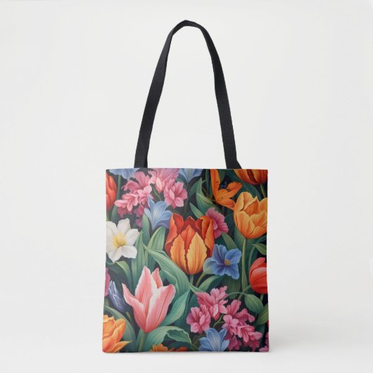 Colorful Flowers Tote Bag (Voorkant)