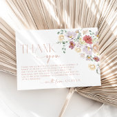 Colorful Flowers, Wildbloemen, Boho, Vrijgezellenf Bedankkaart