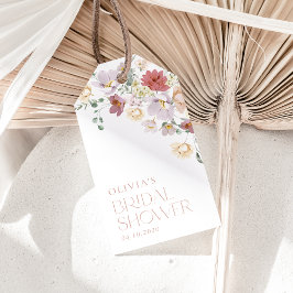 Colorful Flowers, Wildbloemen, Boho, Vrijgezellenf Cadeaulabel