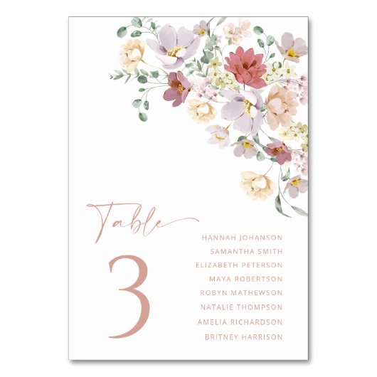 Colorful Flowers, Wildbloemen, Boho, Vrijgezellenf Kaart (Achterkant)