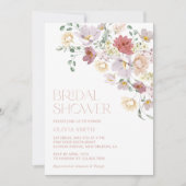 Colorful Flowers, Wildbloemen, Boho, Vrijgezellenf Kaart (Voorkant)