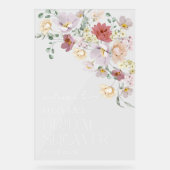 Colorful Flowers, Wildbloemen, Bridal Welcome Acryl Bord (Voorkant)