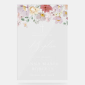 Colorful Flowers, Wildflowers, Baptism Welcome Acryl Bord (Voorkant)