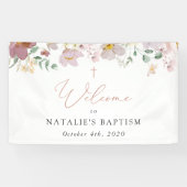 Colorful Flowers, Wildflowers, Baptism Welcome Spandoek (Horizontaal)