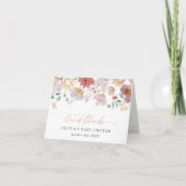 Colorful Flowers, Wildflowers, Boho, Baby Shower Bedankkaart (Voorkant)