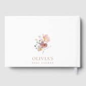 Colorful Flowers, Wildflowers, Boho, Baby Shower Gastenboek (Achterkant)