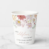 Colorful Flowers, Wildflowers, Boho, Baby Shower Papieren Bekers (Achterkant)