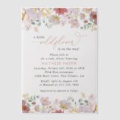 Colorful Flowers, Wildflowers, Boho, Baby Shower Vellum Uitnodigingen (Voorkant)