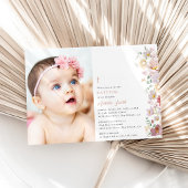 Colorful Flowers, Wildflowers, Boho, Baptism Kaart