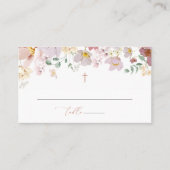 Colorful Flowers, Wildflowers, Boho, Baptism Plaatskaartje (Voorkant)