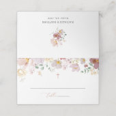 Colorful Flowers, Wildflowers, Boho, Baptism Plaatskaartje (Buitenkant ongevouwen)