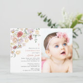 Colorful Flowers, Wildflowers, Boho, Confirmation Kaart (Staand voorkant)