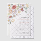 Colorful Flowers, Wildflowers, Boho, Confirmation Vellum Uitnodigingen (Offset (Uitnodiging))