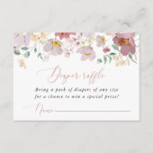 Colorful Flowers, Wildflowers, Boho, Diaper Raffle Informatiekaartje (Voorkant)