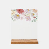 Colorful Flowers, Wildflowers, Boho, Momosa Bar Acryl Bord (Voorkant)