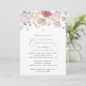 Colorful Flowers, Wildflowers, First Communion Kaart (Staand voorkant)