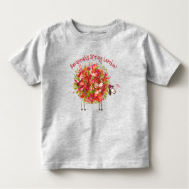 Colorful Flowery Spring Lamb - Gepersonaliseerd Kinder Shirts