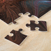 Colorful Fluorescent Abstract Modern Brown Fractal Legpuzzel (Zijkant)