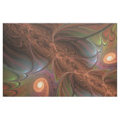 Colorful Fluorescent Abstract Modern Brown Fractal Stof (Fat Quarter)