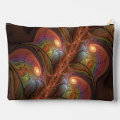 Colorful Fluorescent Abstract Trippy Brown Fractal Etui (Achterkant)