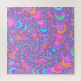 Colorful Fluorescent Trippy Fractal Spiral Legpuzzel