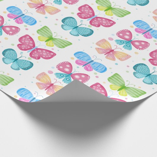 Colorful Flutter Friends Cadeaupapier (Hoek)