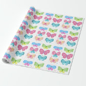 Colorful Flutter Friends Cadeaupapier (Uitgerold)