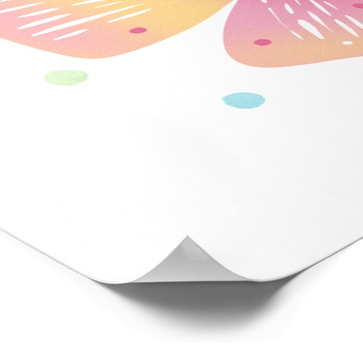 Colorful Flutter Friends Poster (Hoek)