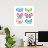 Colorful Flutter Friends Poster (Thuiskantoor)