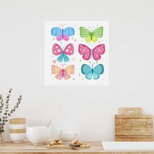 Colorful Flutter Friends Poster (Keuken)